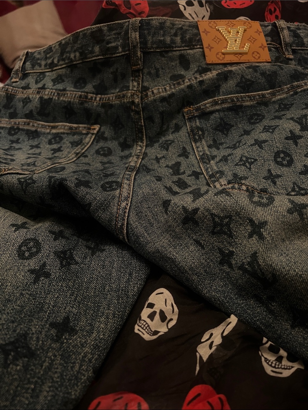 Louis Vuitton Blue Monogram Relaxed Denim Jeans